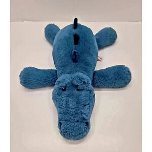 Aurora Blue Alligator Plush Stuffed Animal Super Soft Velvet Spikes